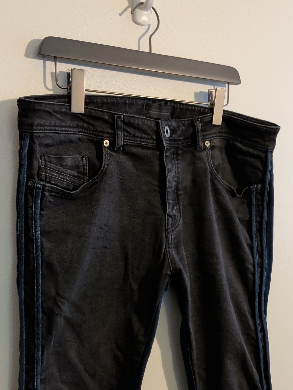 DIESEL Black Gold two-tone skinny jeans with side stripe - size 36 - Picture 6 of 14